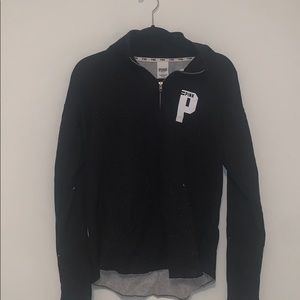 black marked vs pink quarter zip